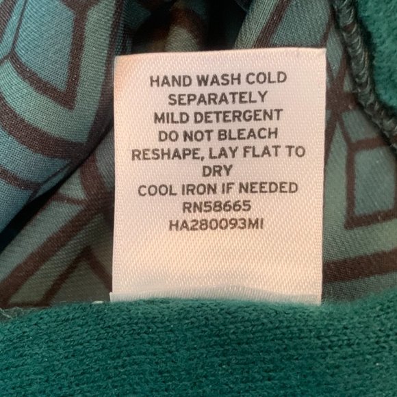 Halogen Emerald Green/Black with Geometric Print Sweater - Size Small - Picture 8 of 8